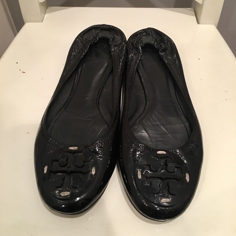 Tory Burch Flats - Black Patent Leather